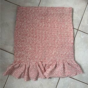 Elegant Pink Ruffled Women's Skirt